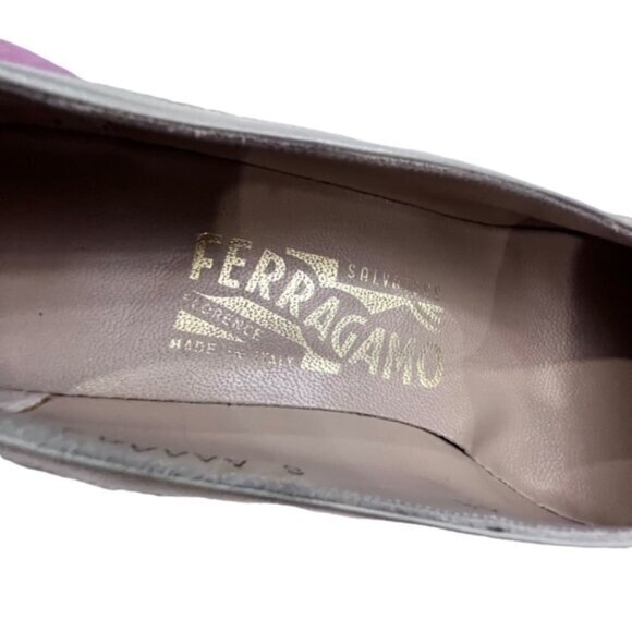 🎉SALE🎉 Salvatore Ferragamo Beige Fabric Weave Heels 6 AAAA GLAM Luxury NIB - Picture 14 of 16